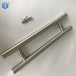 Tiradores de puerta de vidrio de acero inoxidable de doble cara tipo H de China