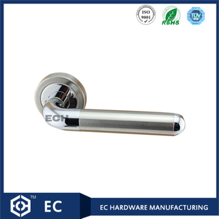 Manija de puerta conjunta de aleación de zinc y acero inoxidable (C031)