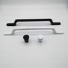 Tirador y tirador de aluminio del cajón del gabinete de los muebles del negro o de la plata del perfil