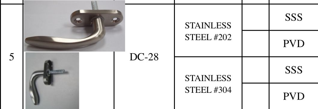 Perno de ventana de la aleación del cinc de la calidad de la altura de proveedor Hight de China (DBE035)