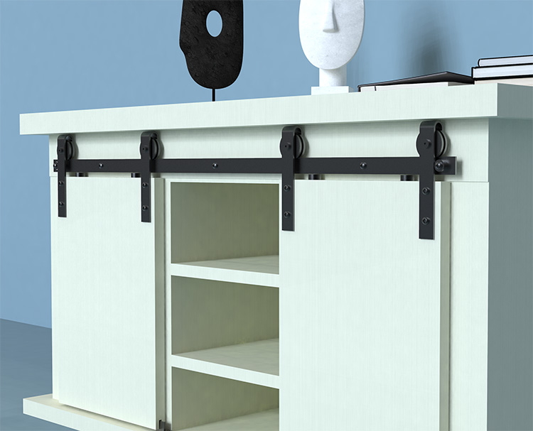 Herrajes para puertas de granero corredizas para gabinetes de madera
