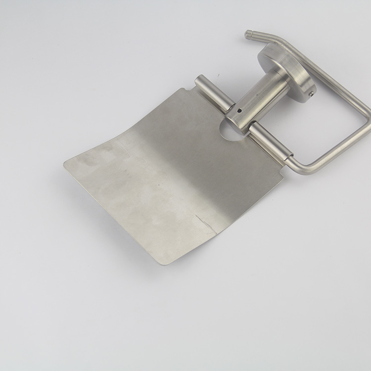 Soporte para papel higiénico de material sólido redondo de níquel