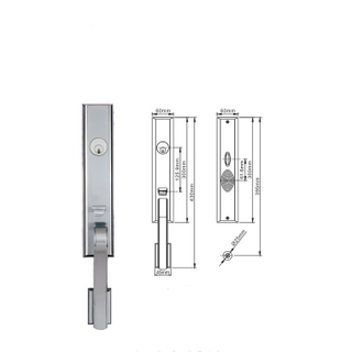 Cerradura de la manija de la puerta de entrada principal del acero inoxidable 304 del metal estándar americano del estilo europeo