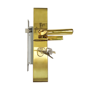 Bloqueo de puerta de puerta de acero inoxidable de estilo sudeste asiático de oro