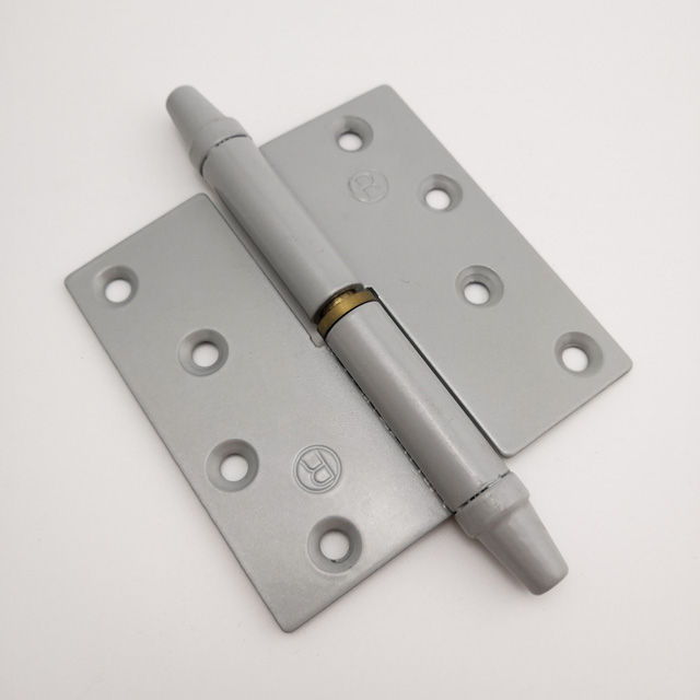 4 pulg. X 4 pulgadas X 2,7 mm. Bisagra a tope de puerta de plata satinada estilo coreano con punta de pagodas
