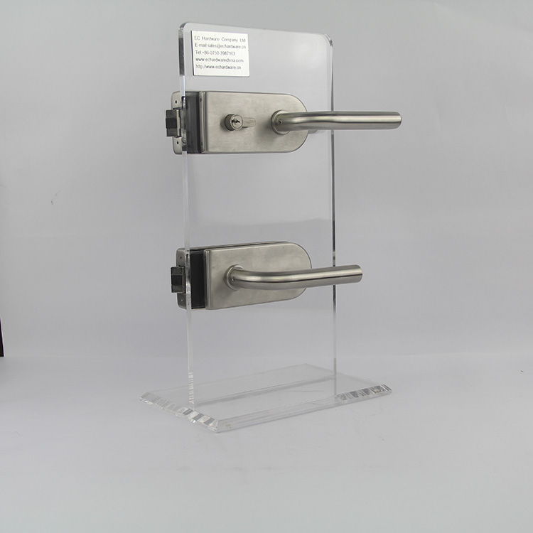 Cerradura de puerta de vidrio corrediza exterior de oficina de acero