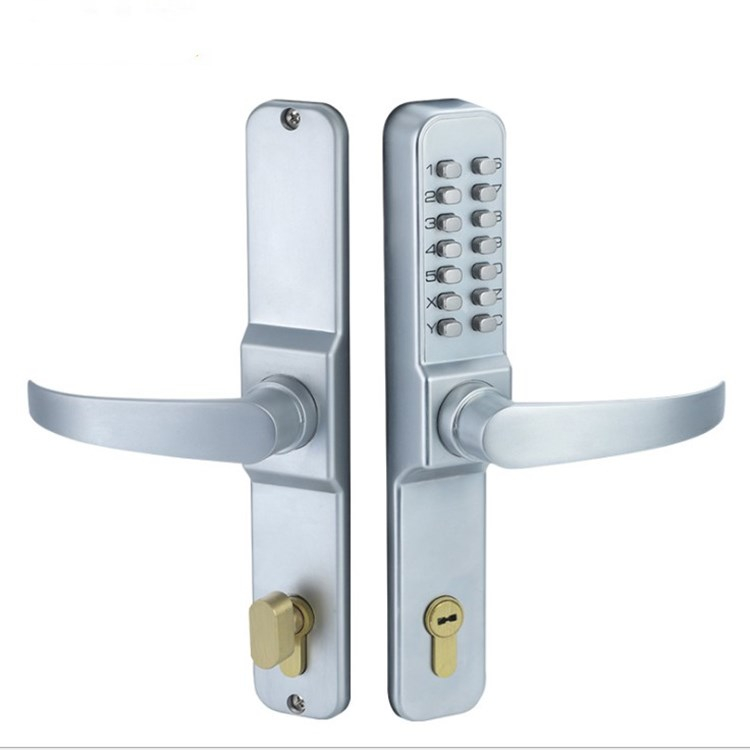 Bloqueo de teclado numérico de aleación de zinc de plata Cerradura de puerta mecánica Cerradura segura