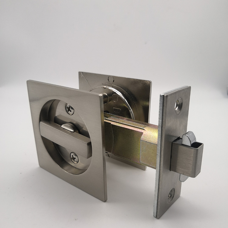 Cerradura de puerta corredera precisa SN de aleación de zinc sin cerradura de puerta de baño BK de palabra clave