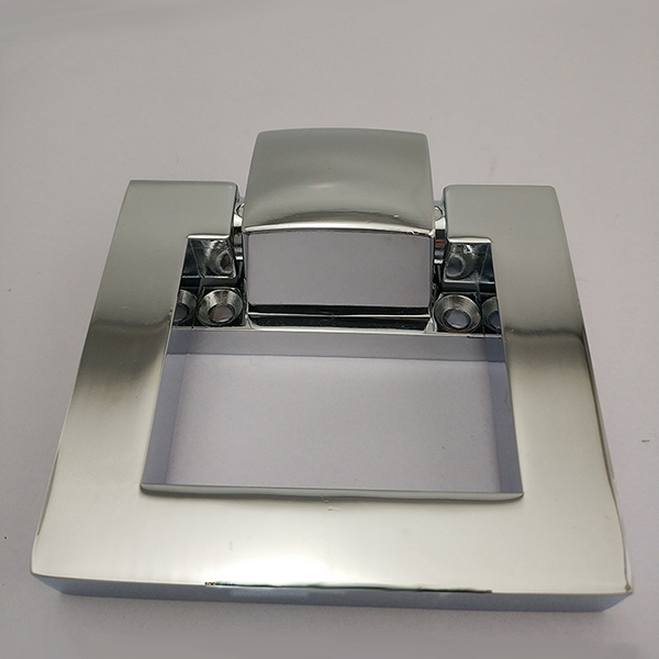 Silver Zinc aleación cuadrado cromo cromo anillo pulido mango para sillas gabinetes puertas