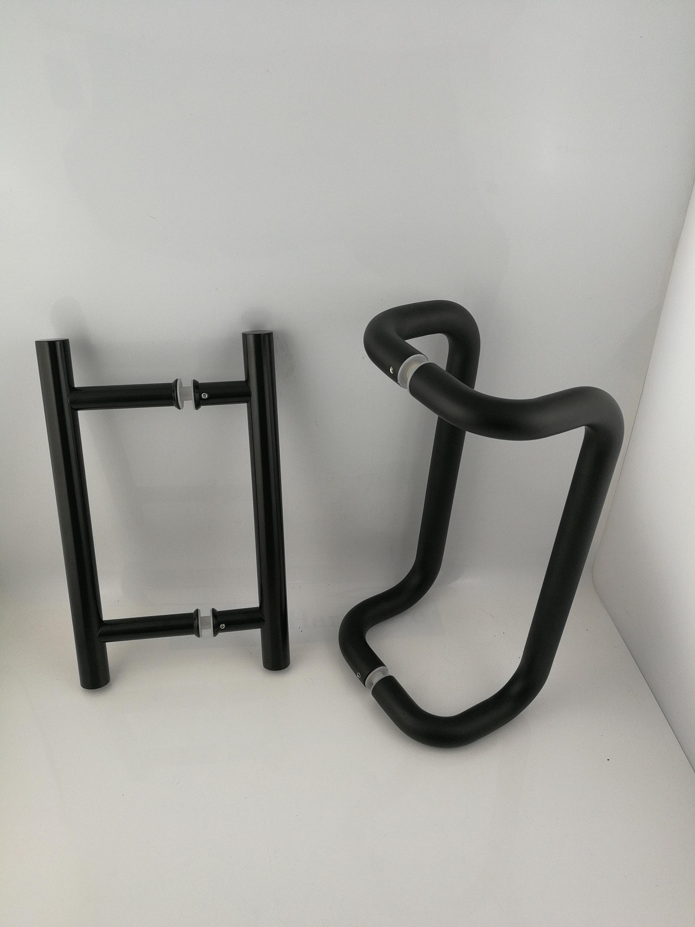 manija de la puerta de vidrio negro (2)