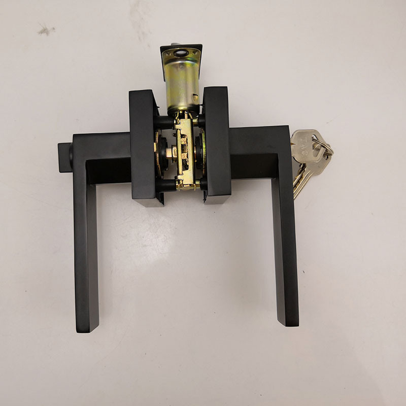 Cerradura de puerta negra de privacidad