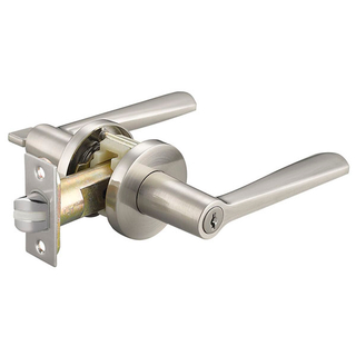 Cerradura de mano Puerta de baño de acceso con cerradura manual tripolar europea americana con agarre de color níquel