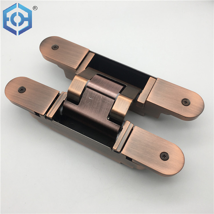 Aleación de zinc 180 grados 3d bisagra oculta resistente ajustable para puerta