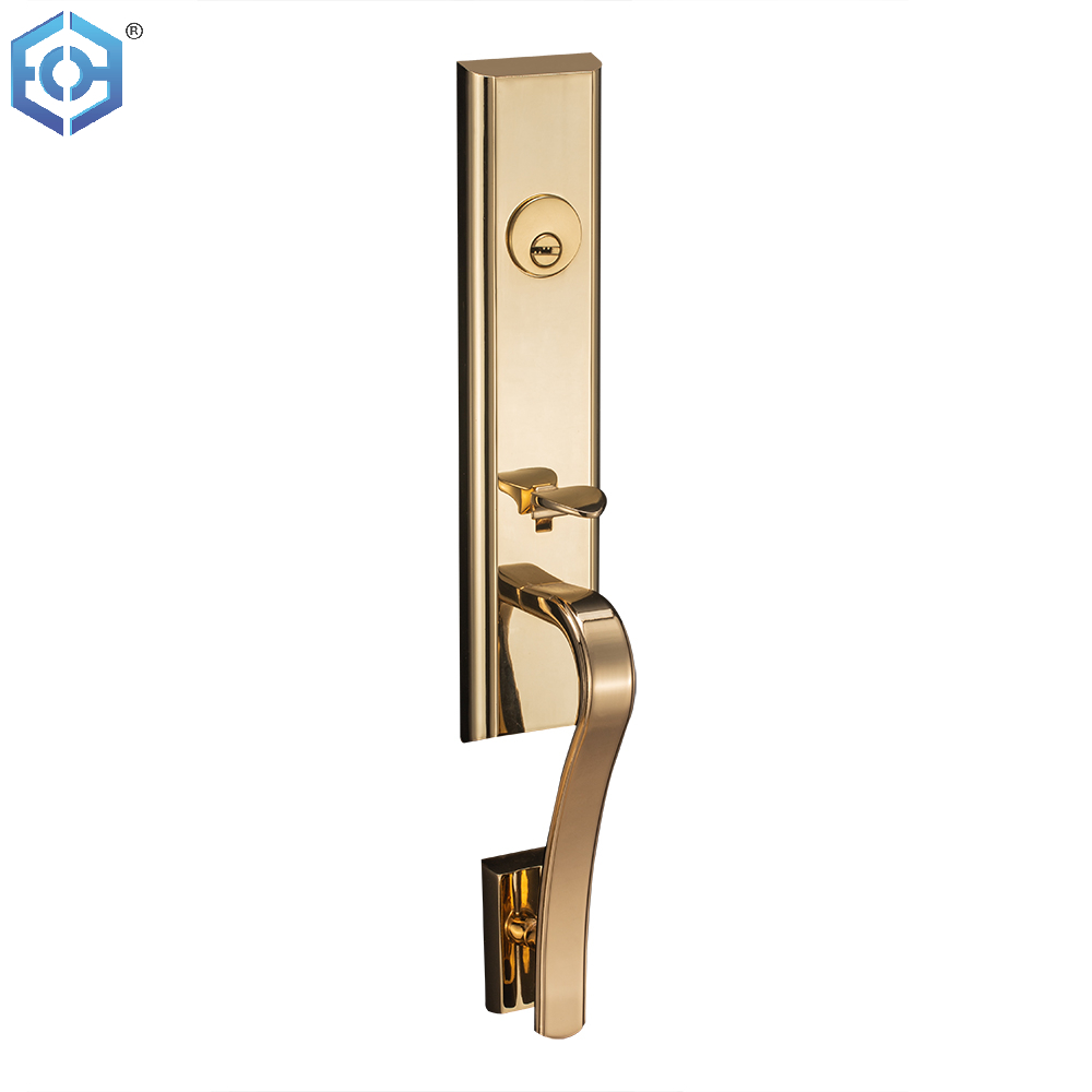 Conjunto de manijas y cerradura de puerta de entrada frontal de seguridad seccional de cilindro único de aleación de zinc sólido SG con perilla interior clásica