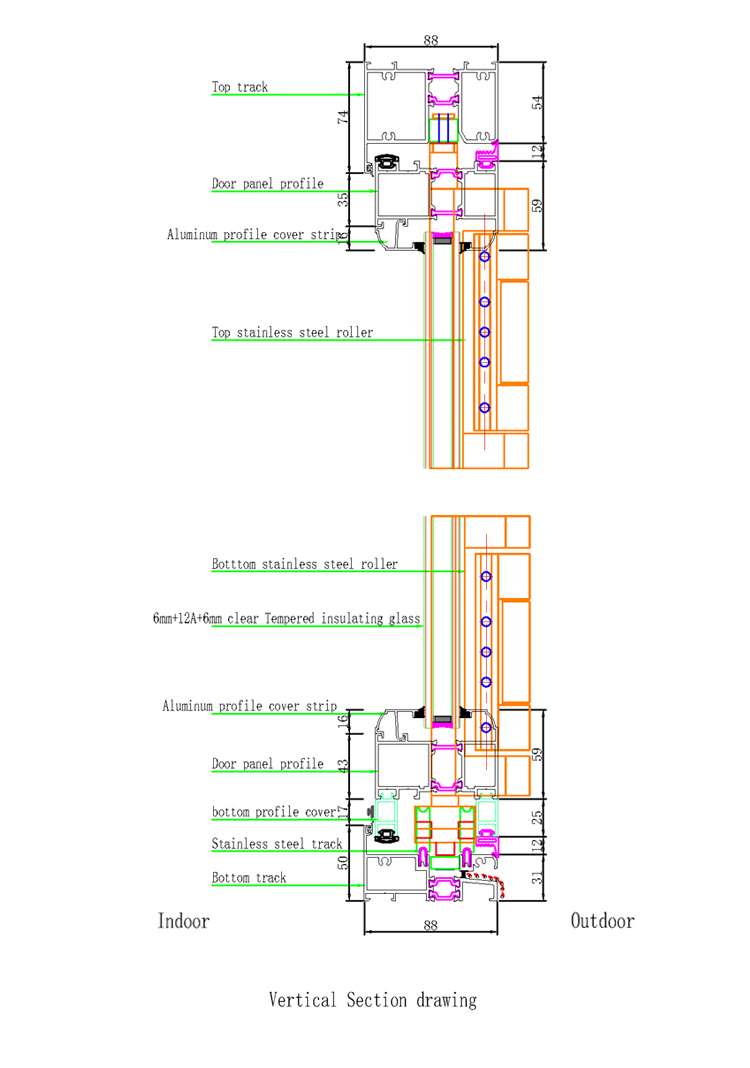 Puertas correderas de vidrio de acorde&oacute;n