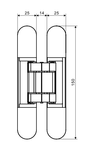 Bisagra de ocultaci&oacute;n ajustable 3D