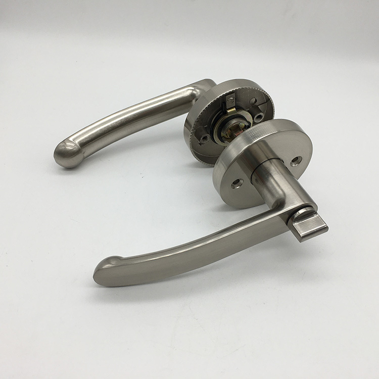 Cerradura de puerta inteligente de Satin Septent Sent Septent Sentan Satin Septent Satin Septent Septent Satin With Latitude Palle Handleset