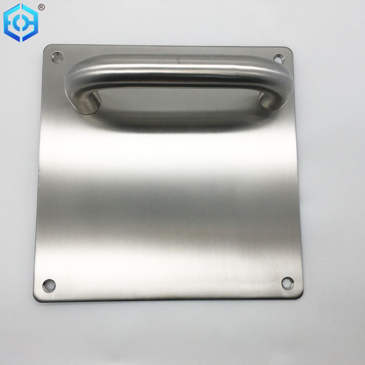 Hardware de la puerta Manija de palanca hueca de acero inoxidable en la placa posterior
