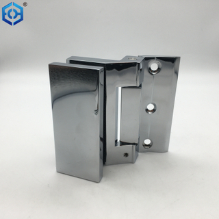 Bisagra de pivote de vidrio de aluminio cromado para vidrio de vidrio interior de vidrio a la pared