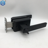 Cerradura de puerta de palanca de aluminio negro para puerta de vidrio de marco delgado