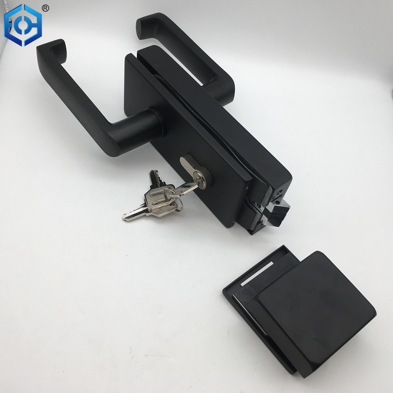 Aluminio de puerta de vidrio lateral doble o cerradura de puerta de acero inoxidable 304 con palanca