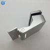 Bisagra de puerta de vidrio de aluminio plateado de pared a vidrio sin marco