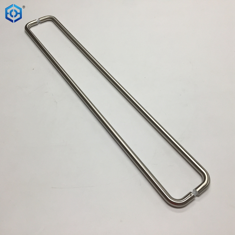 Herrajes de baño de acero inoxidable PSS, puerta de vidrio francesa Rube redonda, tiradores comerciales de empuje y tracción