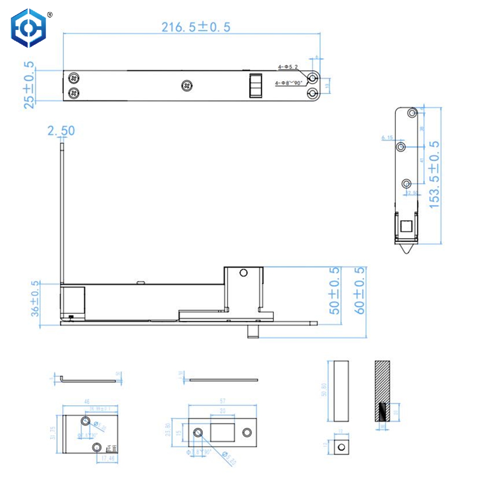 Pernos rasantes resistentes automáticos de acero inoxidable SS304 para puerta de madera