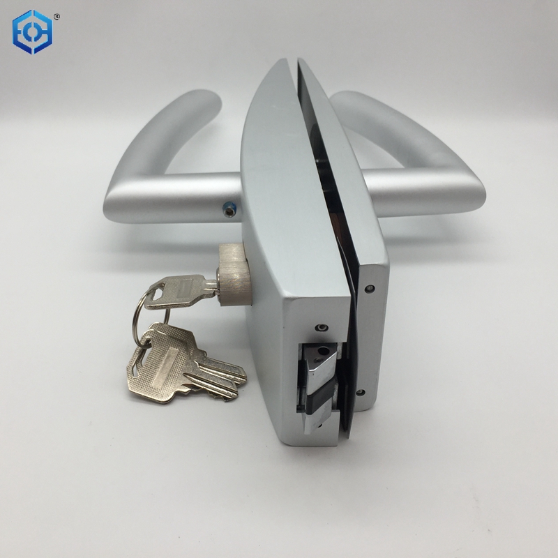 Cerradura de puerta de vidrio de 8-12 mm con cilindro de marco de madera y llaves para acero y aluminio