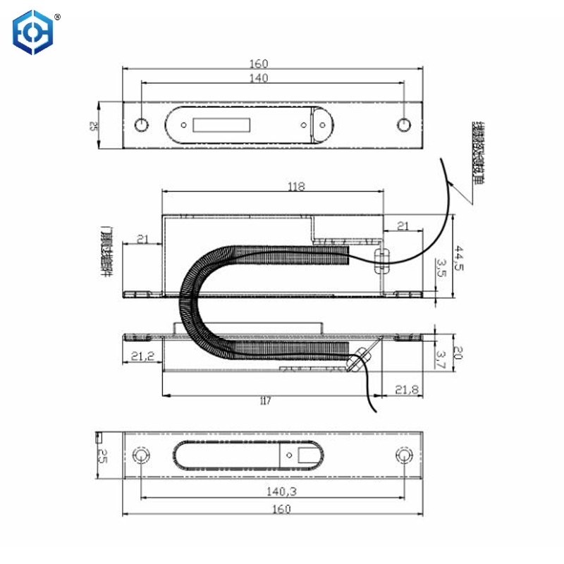 Lazo de puerta del protector del cordón de los cables eléctricos para el acero inoxidable 304 del material de montaje de la mortaja