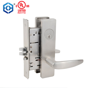 SUS304 Hardware de puerta estándar de estilo estadounidense UL Listado de la palanca de armario de armario Storeroom Mortise Lock para puerta de madera