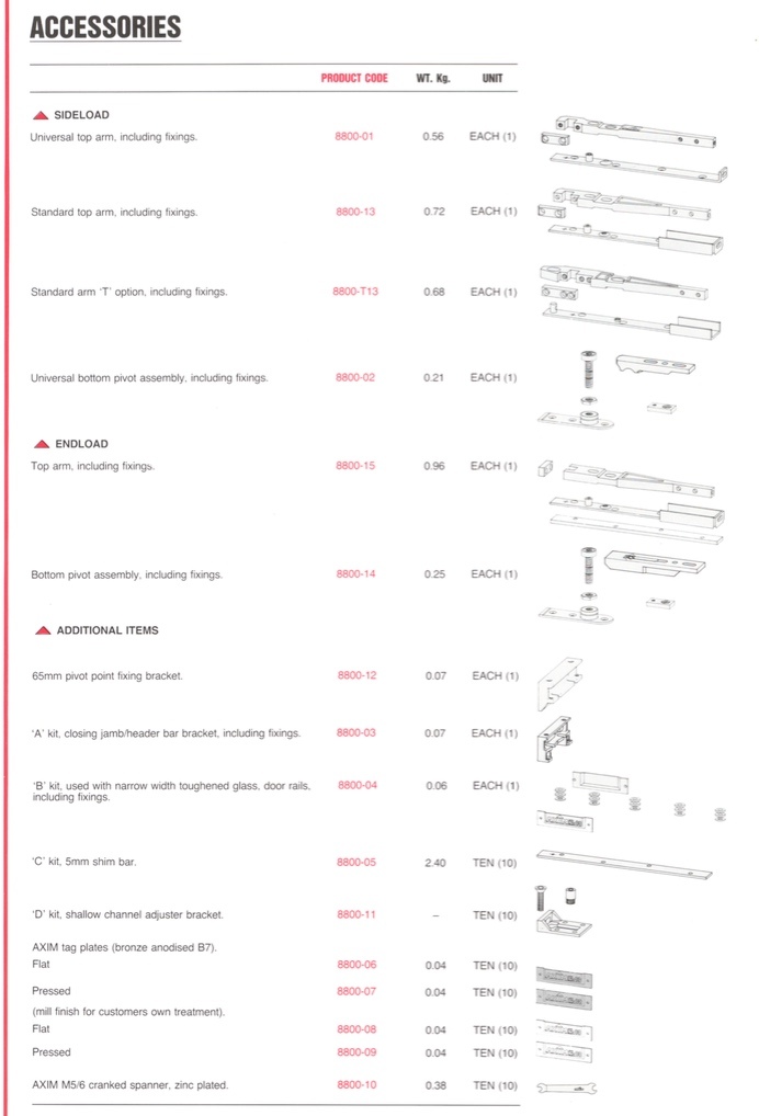 (EDC001) Cierrapuertas de aluminio Transon Cierrapuertas de popa