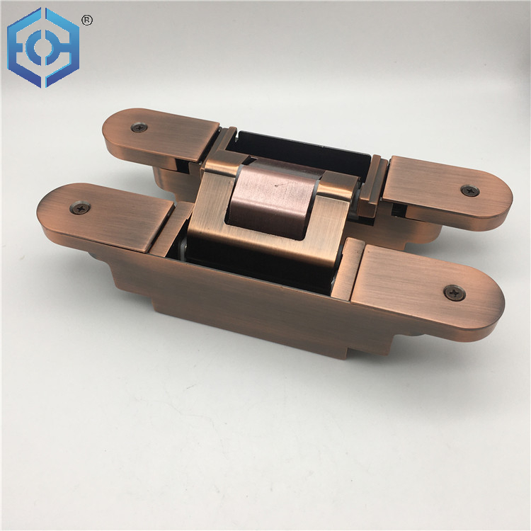 Aleación de zinc 180 grados 3d bisagra oculta resistente ajustable para puerta