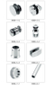 accesorios de baño del sistema de puerta corredera de vidrio de ducha de acero inoxidable