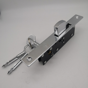 Cilindro mico de doble cara de aluminio que desliza el sistema de cerradura de puerta de mortaja de tres llaves