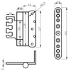 Bisagra de servicio pesado ajustable 3D para puerta de madera