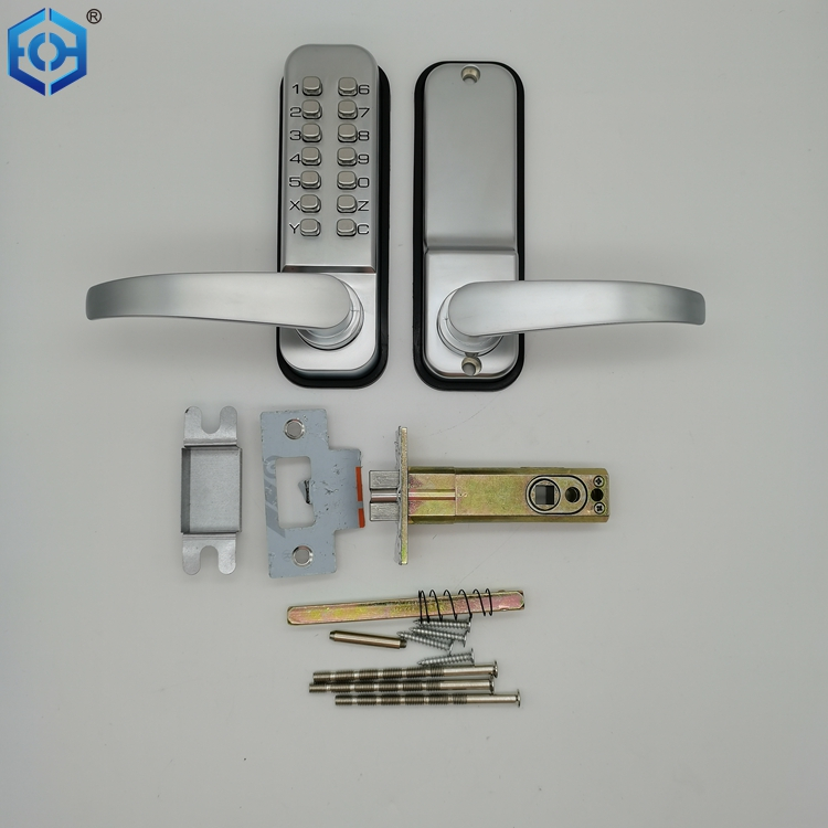 Cerradura de puerta con código mecánico digital, aleación de zinc,  impermeable, doble cara, combinación de contraseña, cerradura de seguridad  sin