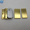 Bisagras de puertas de vidrio montadas en la pared de aluminio satinado de latón 