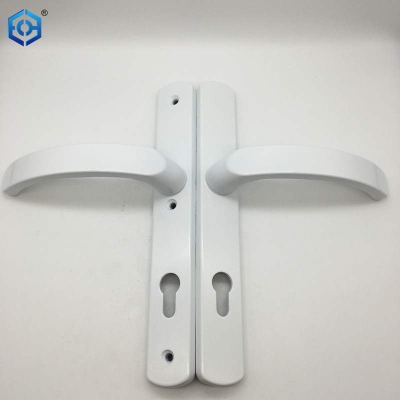 Manija de puerta plana estrecha astilla blanca de doble lado UPVC 85 mm de la puerta de la puerta interior de la puerta.