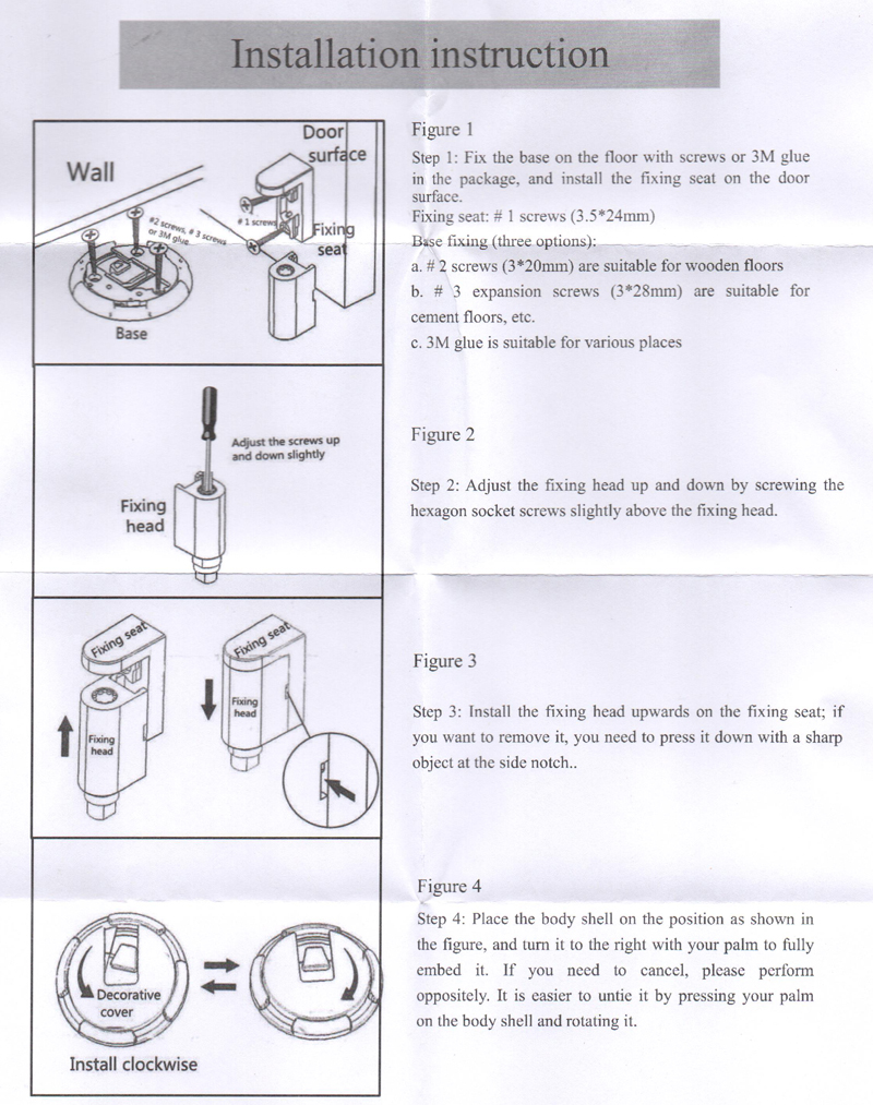 Instalaci&oacute;n del tap&oacute;n de la puerta