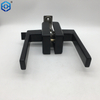 Cerradura de puerta de palanca de aluminio negro para puerta de vidrio de marco delgado