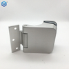 Bisagra de puerta de vidrio de aluminio plateado de pared a vidrio sin marco