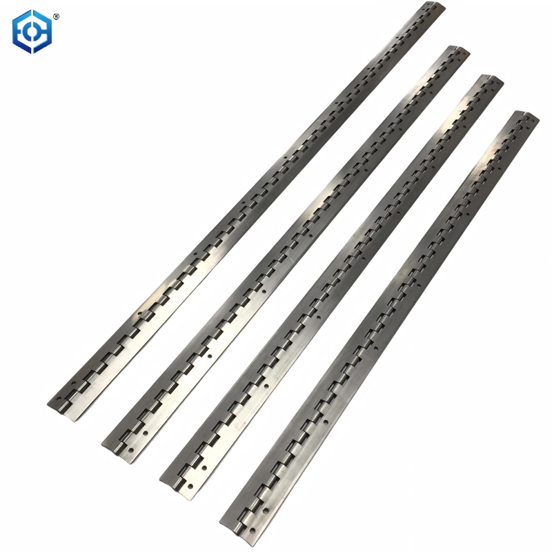 Bisagras de piano de acero inoxidable pulido de alta resistencia para caja de almacenamiento de gabinetes de barcos