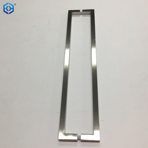 Tiradores de puerta de vidrio de tubo hueco cuadrado de acero inoxidable AB