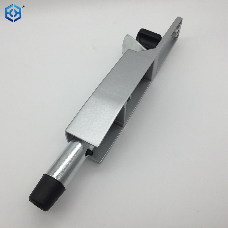 Tope de puerta reductor con resorte resistente plateado y negro