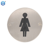 Pegatina de pared de acero inoxidable letreros de baño femenino masculino placas de baño para mujeres para puerta