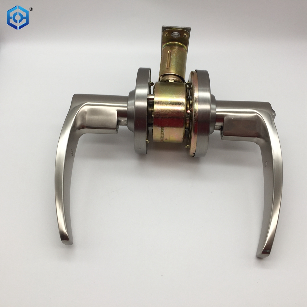 Cerradura de puerta de palanca cilíndrica comercial resistente de acero inoxidable ANSI A156.2 Grado 2