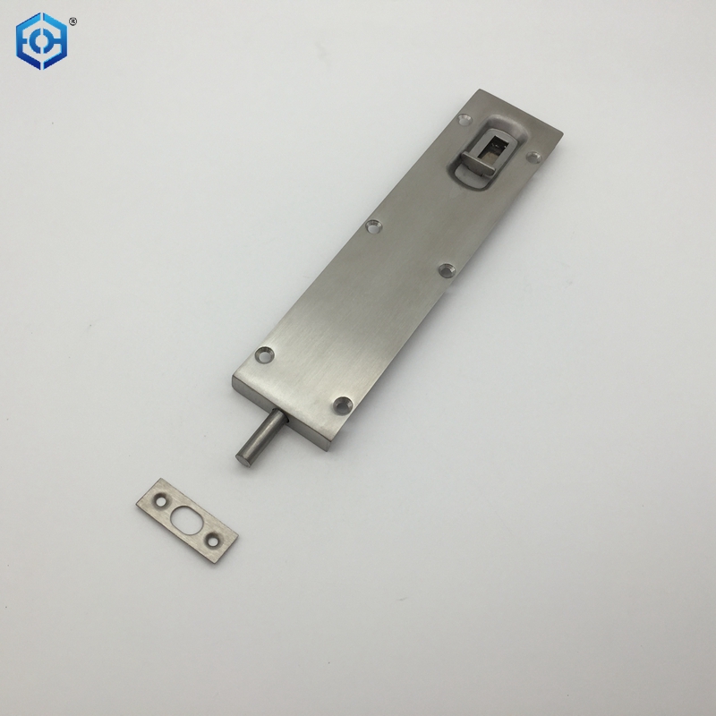 Cerradura de puerta de seguridad de acero inoxidable con perno rasante de puerta doble fácil de instalar cuarto de baño