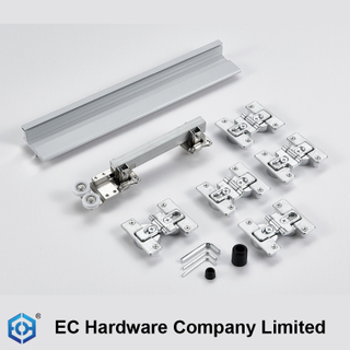 Deslizando el equipo plegable plegable 25kg del engranaje de la puerta del guardarropa del BI por puerta