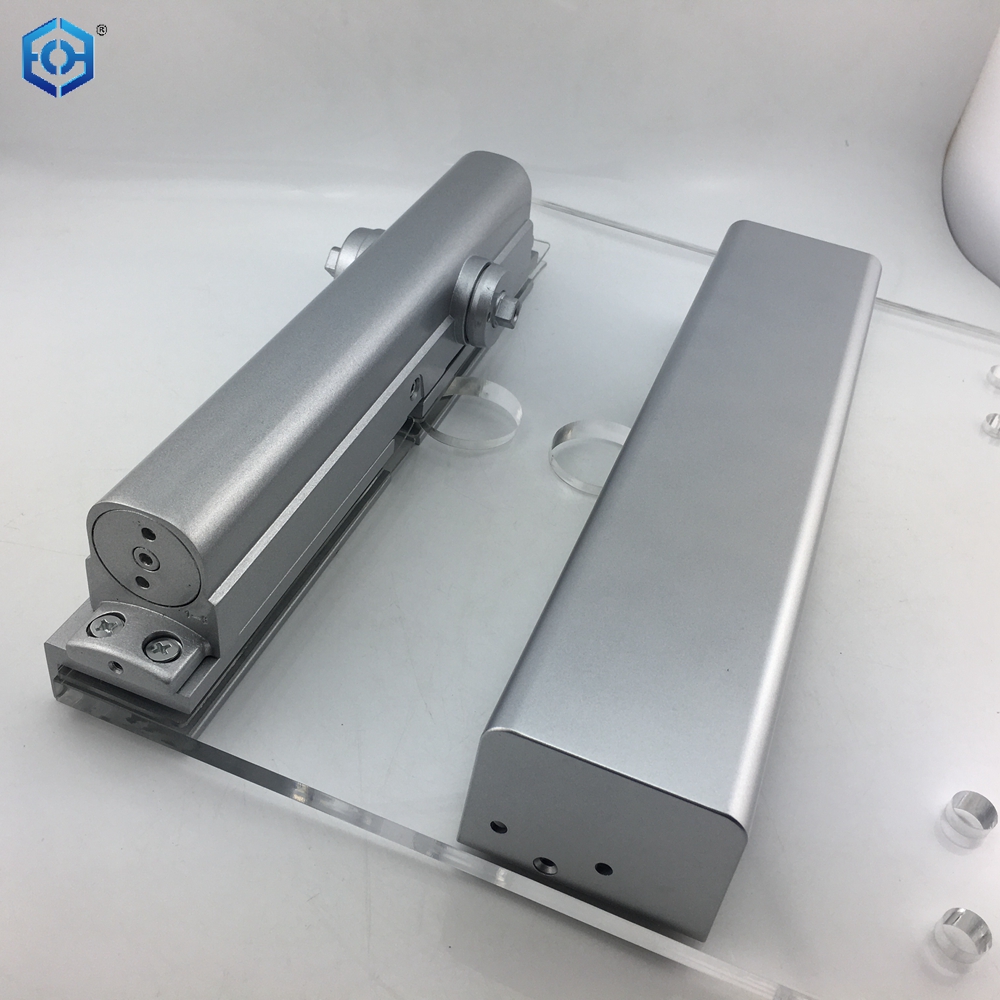 Soporte de brazo de cierrapuertas comercial de aleación de aluminio montado en superficie para puertas de vidrio